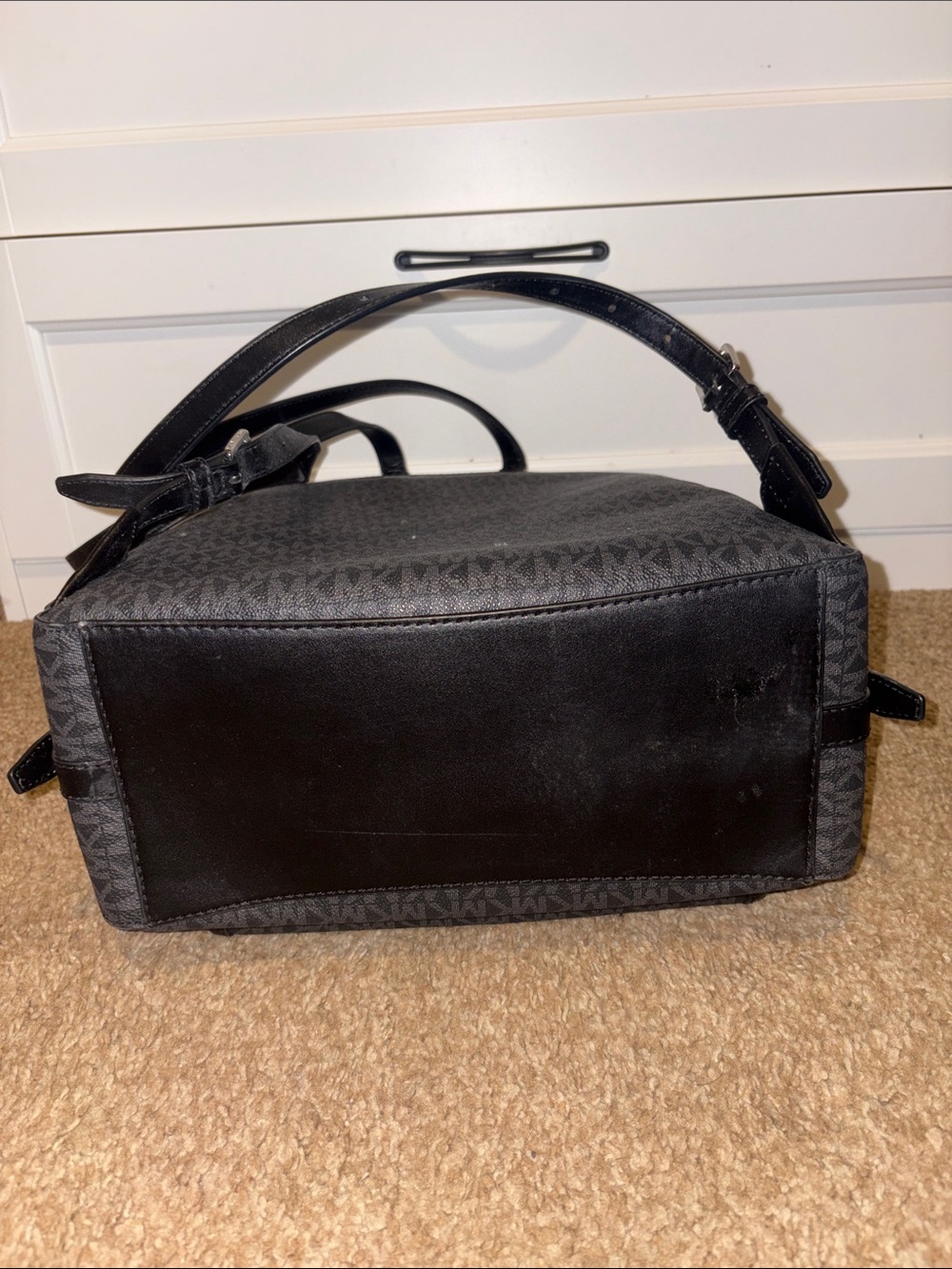 Michael Kors Black MK Signature Backpack with Front Zip Pocket - Picture 10 of 10